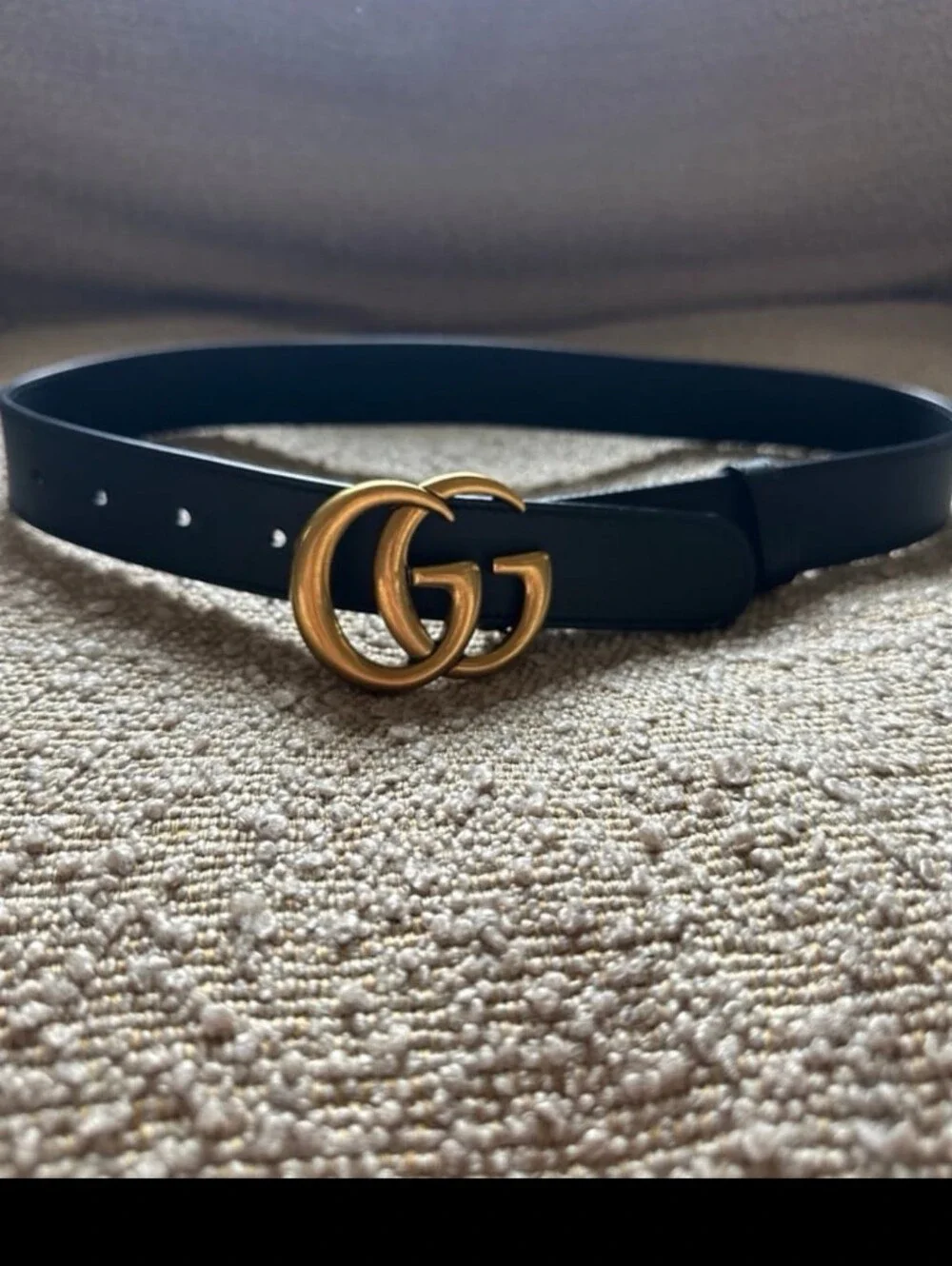 Gucci Black Leather Belt 70/28